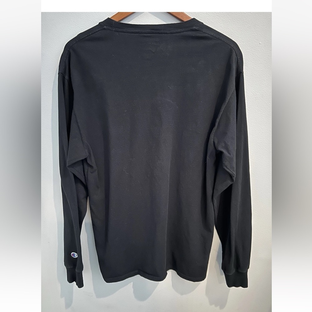 Champion Men’s Long Sleeve Authentic Shirt Size Large In Black - Picture 5 of 7